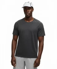 NWT LULULEMON Mens Metal Vent Short Sleeve Graphite Grey Black S M L XL XXL $78