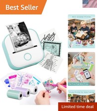 Mini Printer - T02 Sticker Printer Print Pod Portable Thermal Inkless Sticker...