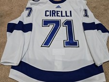 ANTHONY CIRELLI 19'20 PO OT GWG Finals Lightning Photomatched Game Worn Jersey
