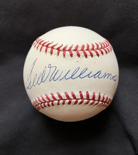 TED WILLIAMS SIGNED AUTOGRAPHED BASEBALL RAWLINGS RED SOXS HOF CLEAN AUTO