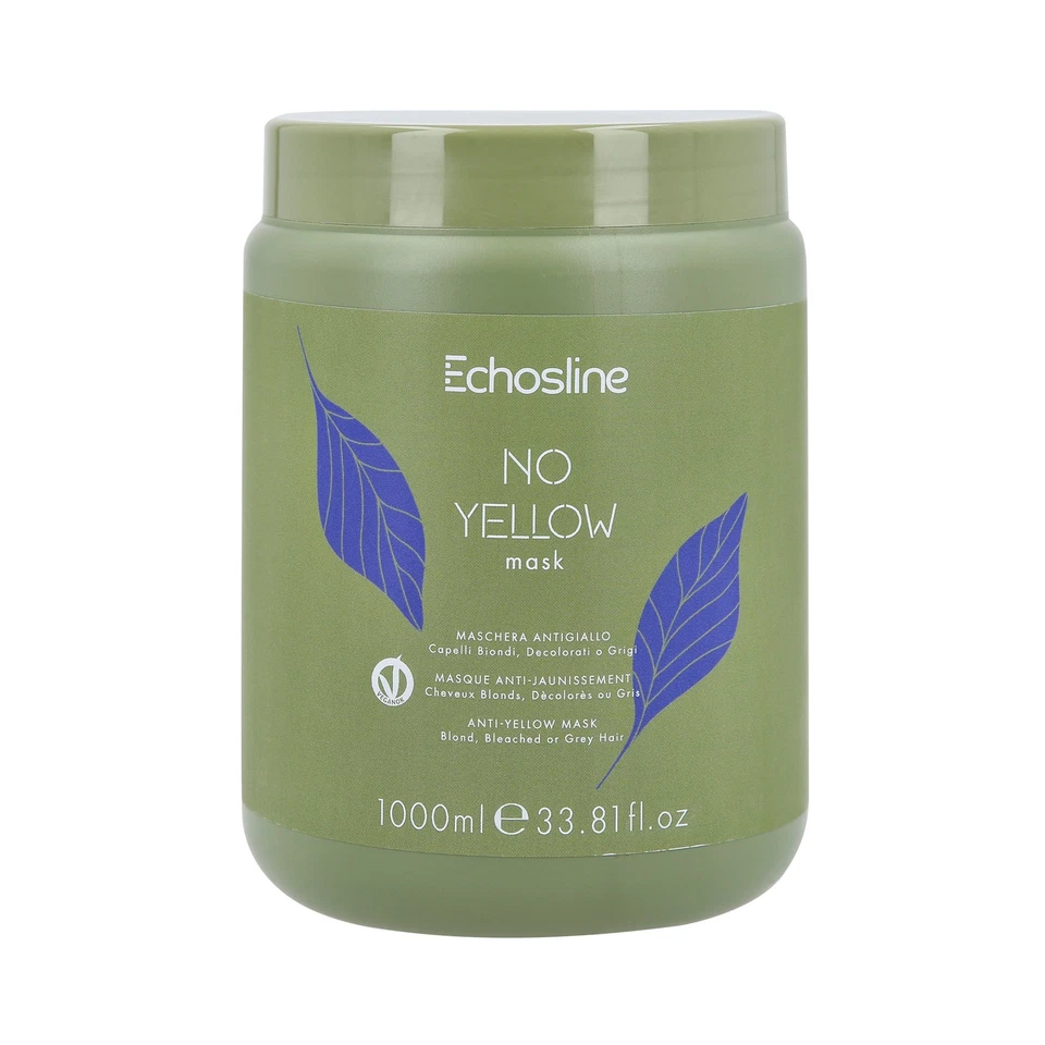 ECHOSLINE NO YELLOW Maske für blondes Haar, neutralisiert Gelbtöne, 1000 ml