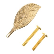 Farmhouse Cabinet Knobs: Rustic Drawer Knobs with Leaf Design - Single Hole