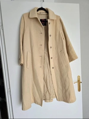 Manteau long en loden autrichien beige crème Salko austria – taille 38 - Photo 1/4