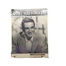 Vintage 1950s Sheet Music "I Dont You Forget" By Perry Como Classic Cover Art