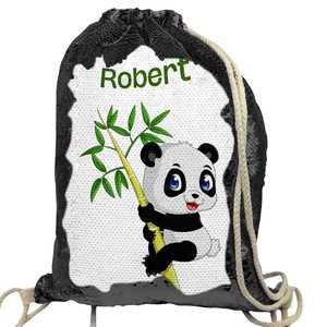 panda drawstring bag