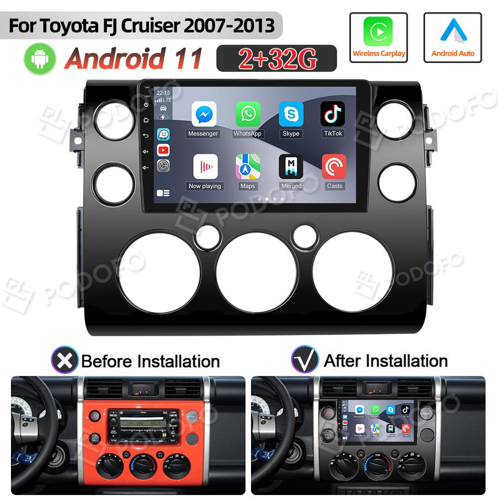 For Toyota Fj Cruiser 2007-13 Android 13 Apple Carplay Car