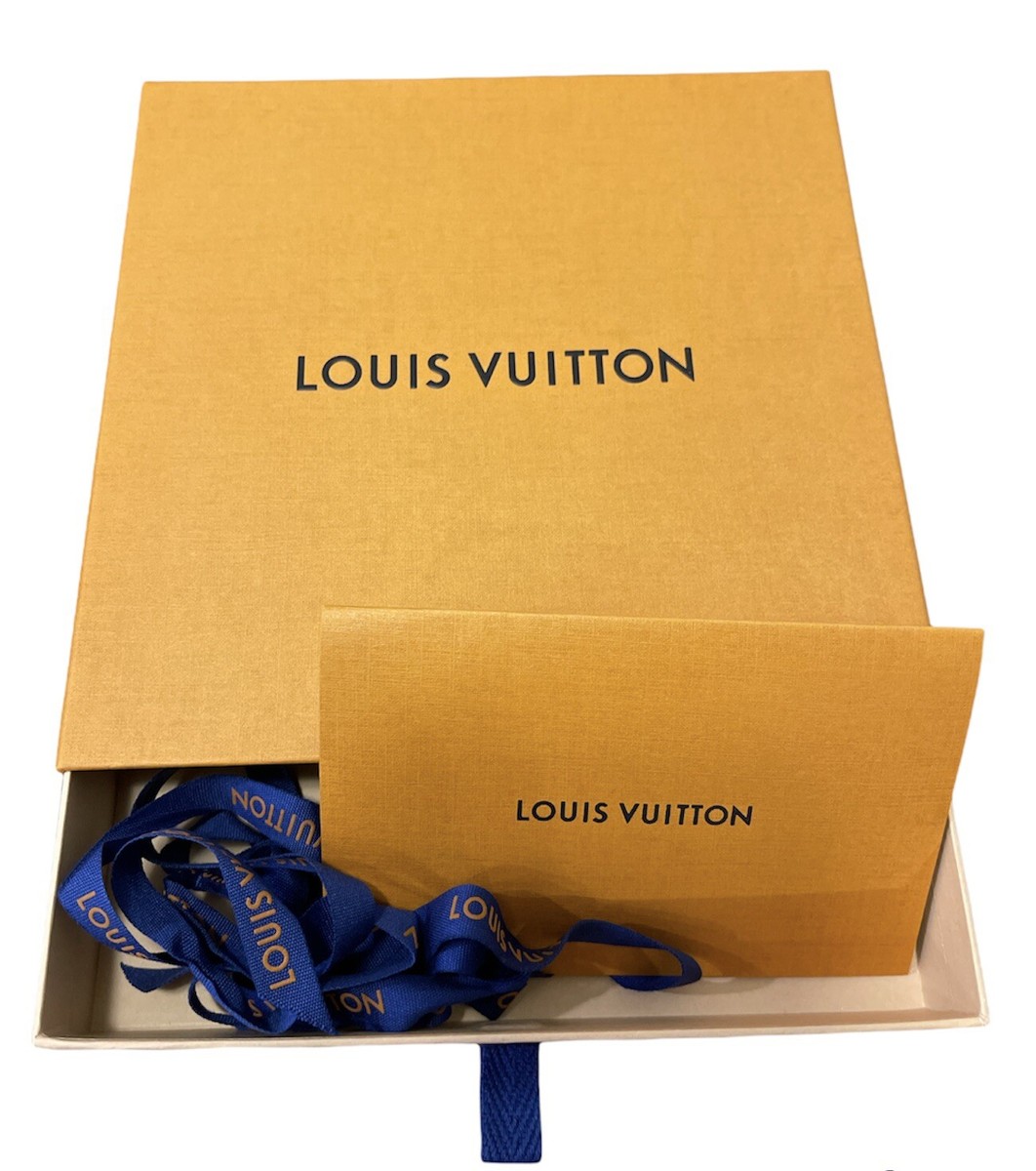 Authentic Louis Vuitton Orange Gift Box 7.5x7.5x1.25 W/Ribbon