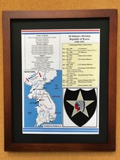 2nd Infantry Division Unit Patch and History in Korea 11" x 14"