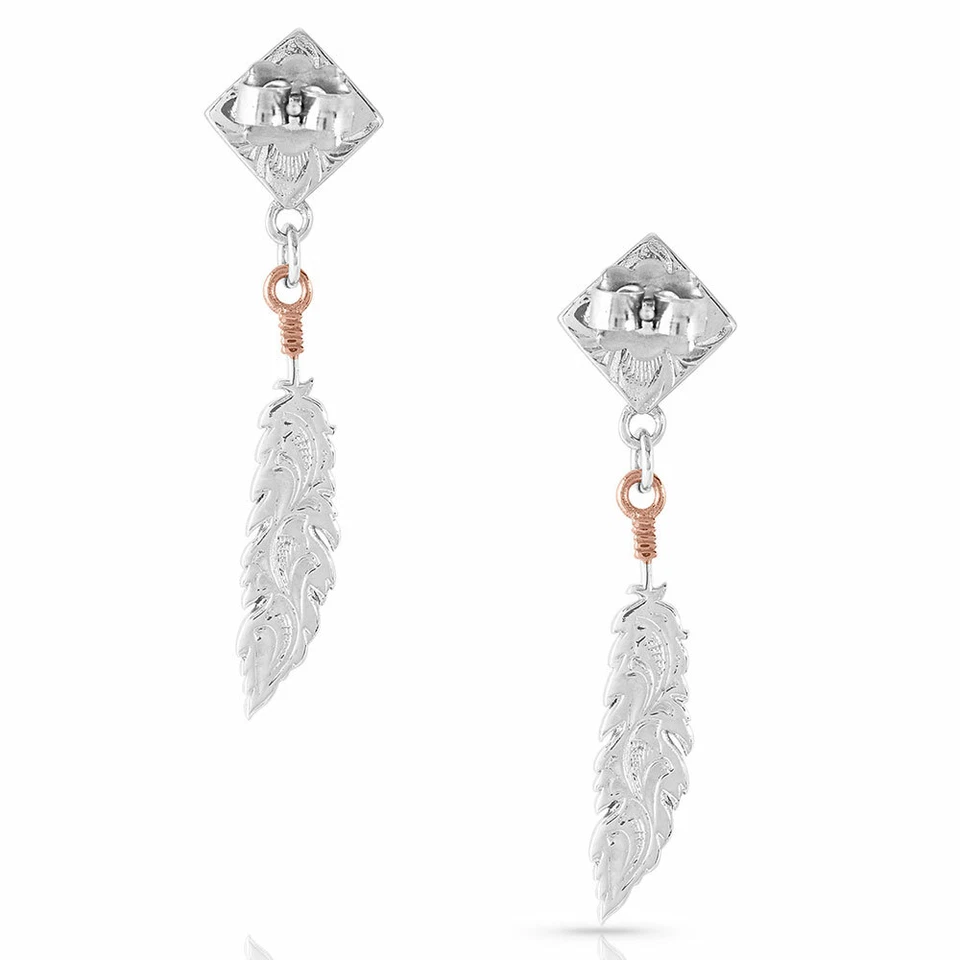Pendientes de plumas Montana Silversmiths American Legends para mujer ER4823 Foto 2 de 2