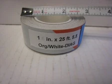 3M BRAND 1" x25' Roll WHITE & ORANGE  REFLECTIVE CONSPICUITY TAPE Sheeting 5 x 5