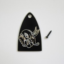 Hand engraved bird pattern aluminum truss rod cover fits PRS electric guitars