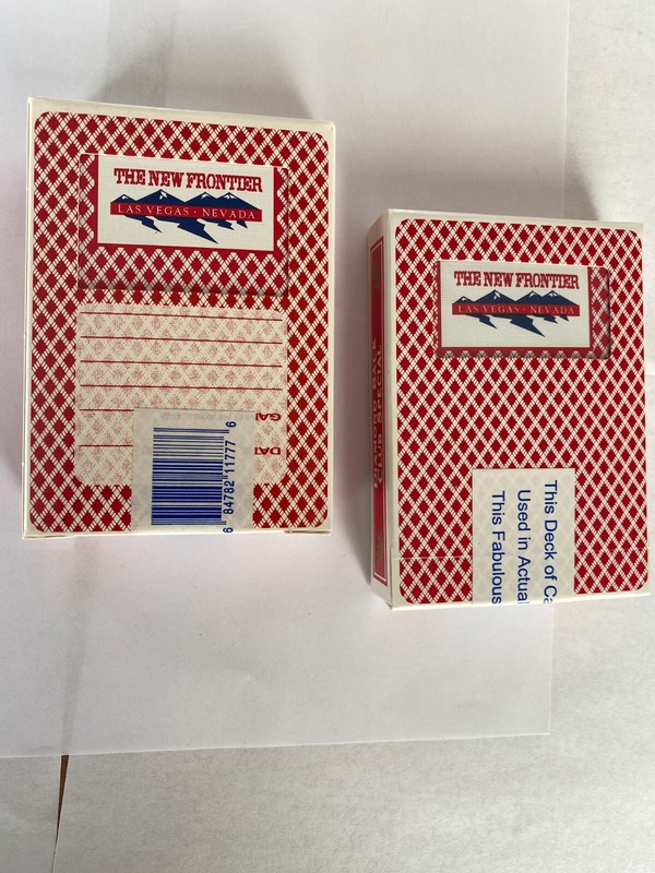 NEW FRONTIER CASINO PLAYING CARDS VINTAGE  LAS VEGAS 2 RED DECKS