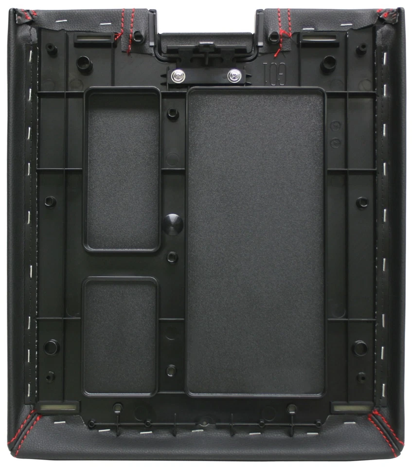 New Black W/ Red Stich Center Console Lid For 2007-2013 Chevrolet Silverado - Image 3 of 4