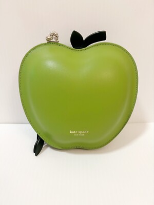 Kate Spade Picnic Green Apple Worm Leather Crossbody NWT