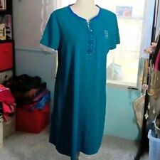 "CHAPS " Ladies short sleeve green/blue SZ XL Dress