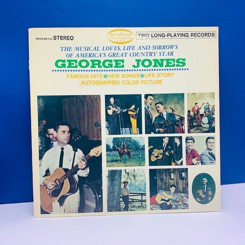 Record vinyl 33 RPM album cover sleeve vtg Lp George Jones hits 2 long ...