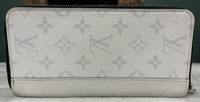 Louis Vuitton Monogram Taigarama White Zippy Zip Long Wallet purse