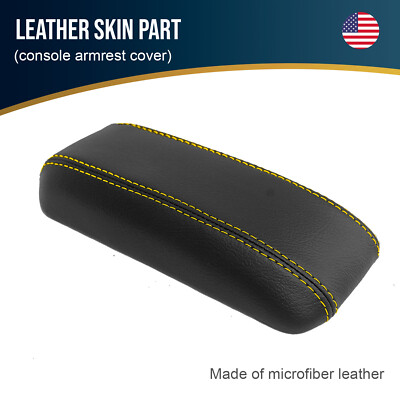 Fits 1996-2000 Honda Civic Leather Console Armrest Cover Yellow
