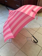 Victorias Secret Pink Stripe Parasol Umbrella Limited Edition NWT