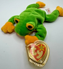 Ty Beanie Baby Smoochy The Frog 1997 5th Generation Swing Tag 6th Gen Tush Tag 2