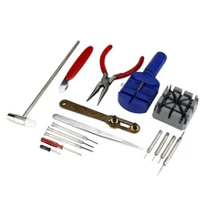 16pc Watch Repair Kit Band Pin Strap Link Remover Back Opener Hammer Screwdriver