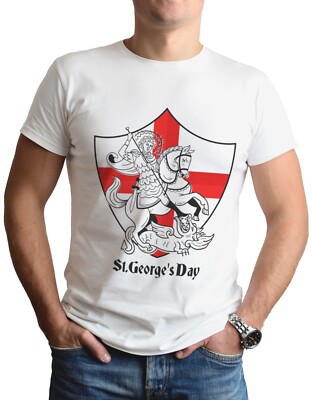 St Georges Day T-Shirt Geschenk Saint George englische Flagge Party England Top Tee