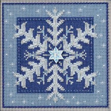 Crystal Snowflake Cross Stitch Kit Mill Hill 2016 Buttons Beads Winter MH141635