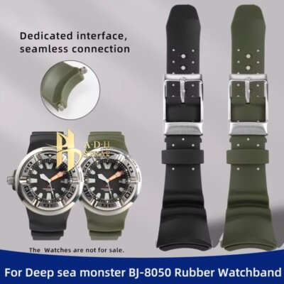 For Citizen PROMASTER BJ8050-08E Rubber Watchband BJ8050 8057 Watchband for Men