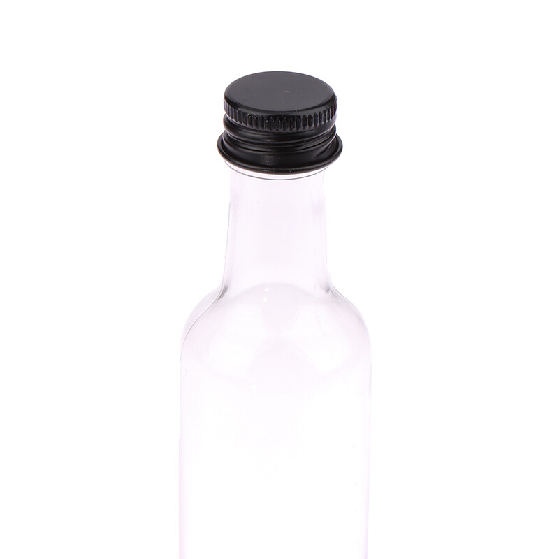 6Pcs 50ml Mini Clear PET Refillable Wine Bottles Small Bottles For