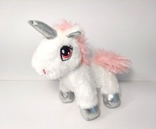 Dan Dee Collectors Choice Unicorn Plush White/Pink Silver Legs Stuffed Animal 7"