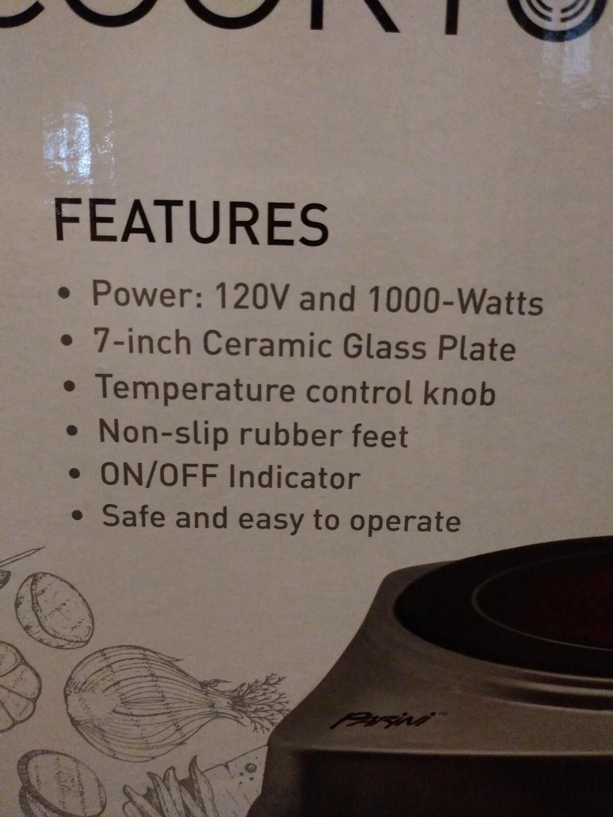 Parini Electric Ceramic Cooktop 120V 1000 Watts, 7 Inch eBay