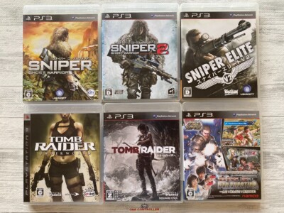 SONY PS3 Sniper 1 2 & Elite V2 & Tomb Raider & BIG 3 Gun Shooting set from Japan