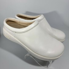 Alegria Slip On Shoes KAY White Leather Sz 6 36 Removable Insole Nursing Medical