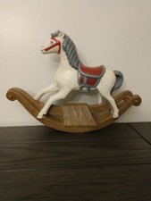 Vintage Burwood Rocking Horse Plastic Wall Plaque 13" - 1988