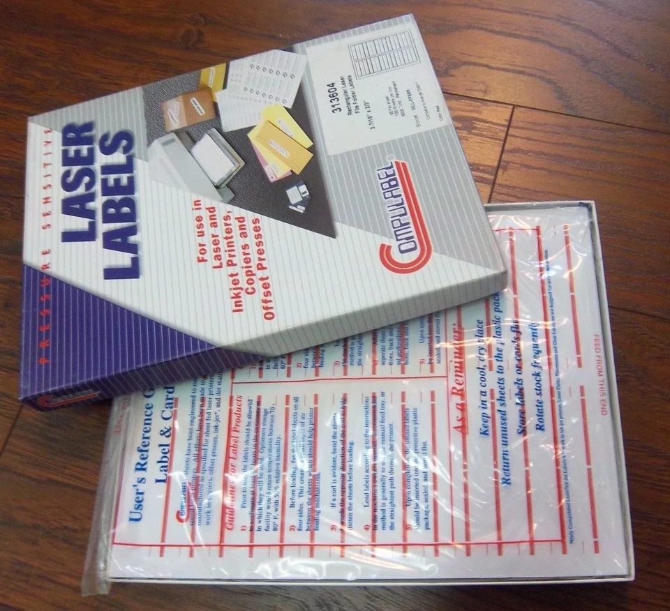 Compulabel Laser File Folder Labels 2/3" x 3-7/16", box of 3000 - Image 2 of 4