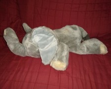 Commonwealth GREY ELEPHANT 20in Soft Floppy Plush 2000 Cream Hooves  Trunk Tip
