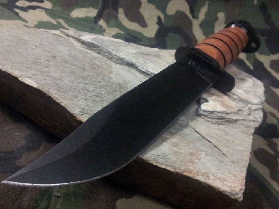 Cuchillo utilitario cabeza perro Ka Bar 12" fijo crovan acero al carbono camping cazador 1317 Foto 3 de 4