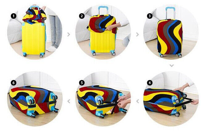 Kofferhülle Mit Palästina-Flagge - Dehnbare Reisegepäckhülle Für Koffer S/M/L/XL