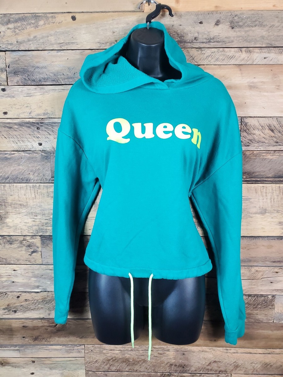 Flirtitude Active Sweatshirt Hooded Green Medium 