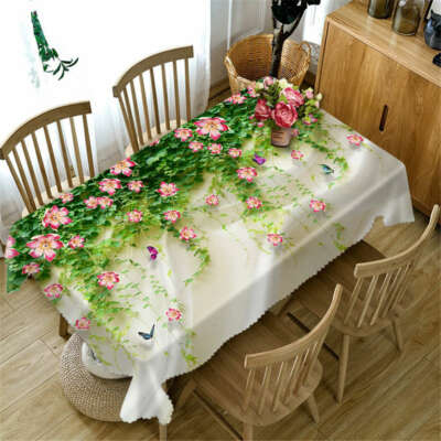Leaf Nice String 3D Tablecloth Table cover Cloth Rectangle Wedding ...