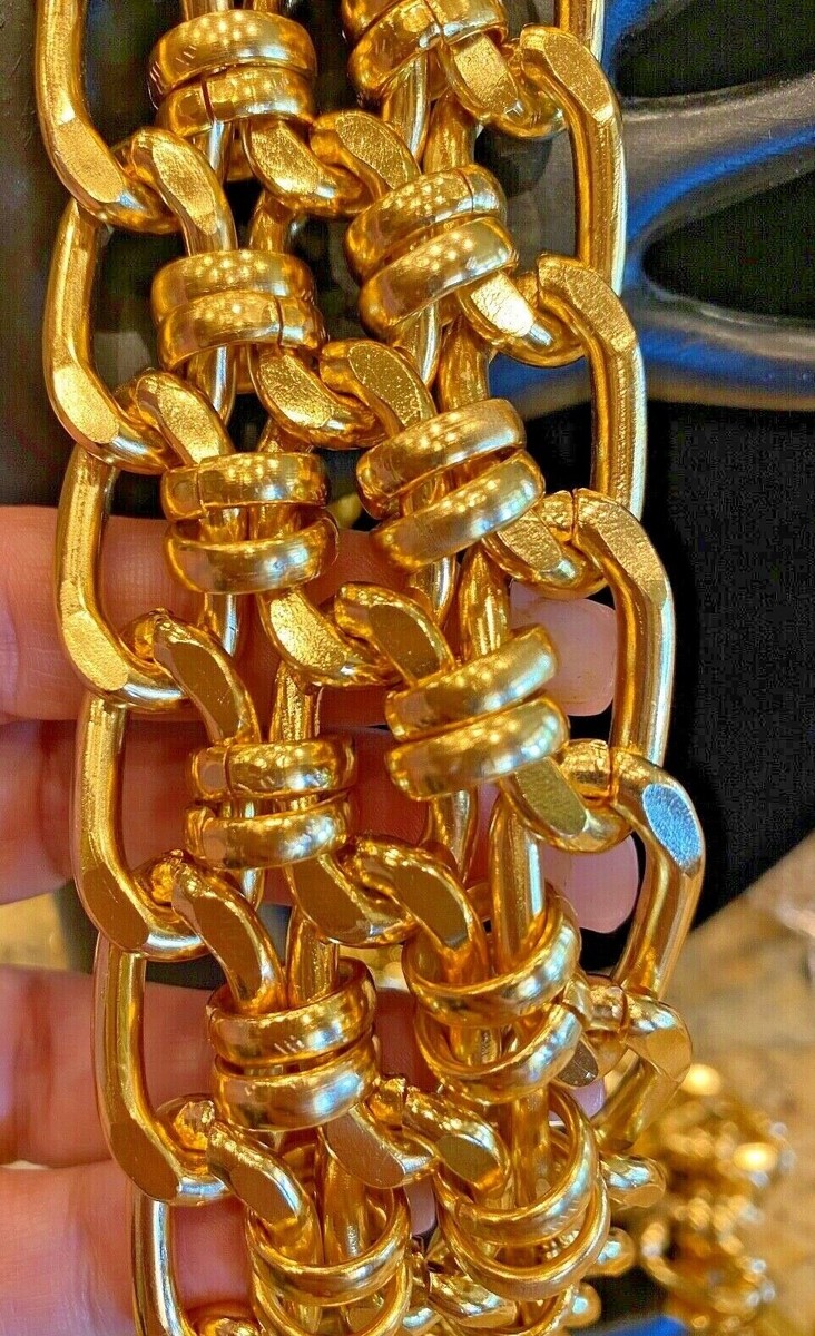 NWT DOLCE & GABBANA THICK CHAIN LINK ORNATE BELT | eBay display picture 3