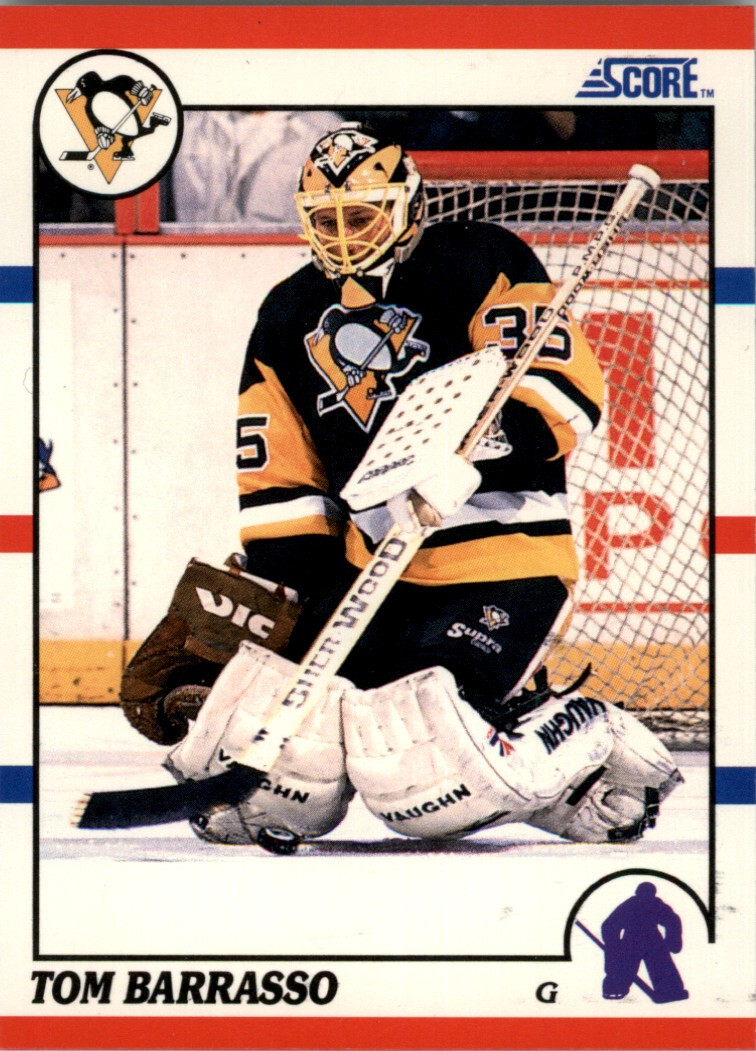 1990-91 Score Tom Barrasso Pittsburgh Penguins #121 #120 HOF NHL
