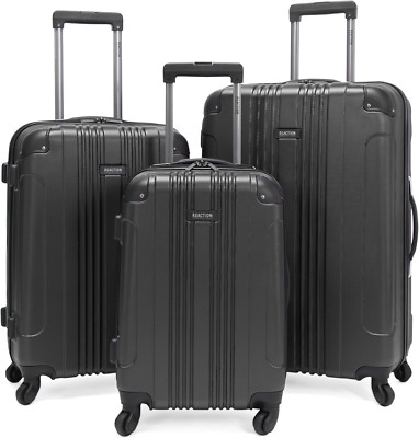 Out of Bounds 3-Piece Lightweight Hardshell Spinner Luggage Set - Charcoal