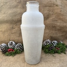 Vintage Frosted Glass Cocktail Shaker GORDANS GIN Cocktail Barware Retro Drinks