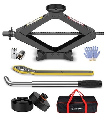 Scissor Jack for Car, 2.5 Ton Car Jack Kit for Tesla Model 3/Y/S/X, 2 in 1 Un...