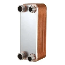 Badger 20 1 inch MPT Port Brazed Plate Heat Exchanger with Brackets