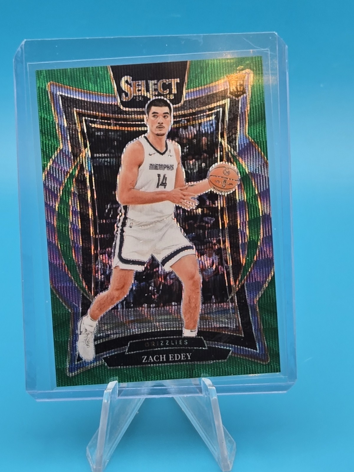 ZACH EDEY - 2024-25 Panini Select #98 Concourse ROOKIE GREEN WAVE 48/50
