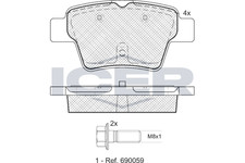 Bremsbelagsatz Hinten Bosch-System für Peugeot 207 CC Cabrio Kombi 307 00-10