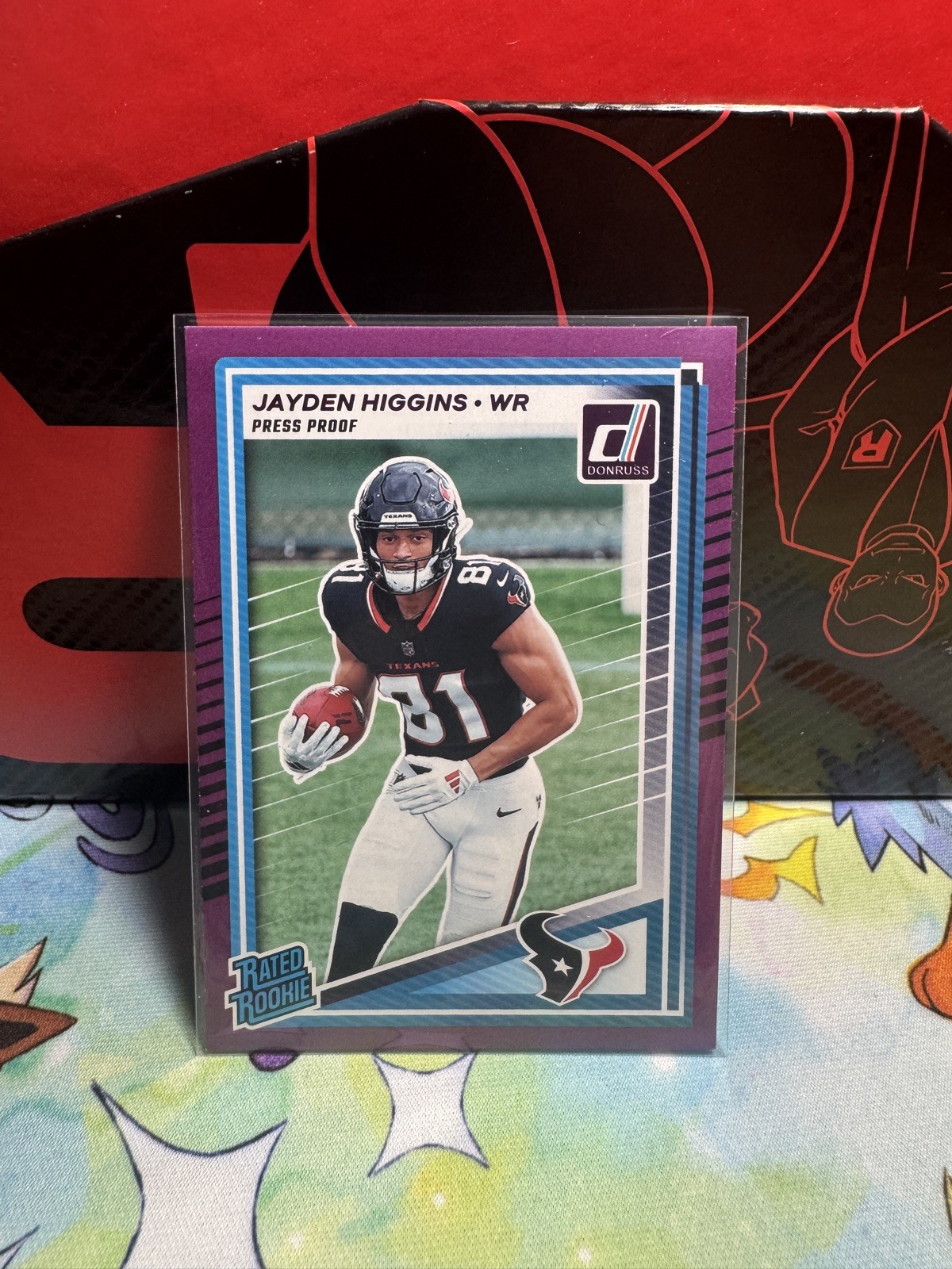 2025 Panini Donruss - Rated Rookie Jayden Higgins #334 Purple Press Proof (RC)