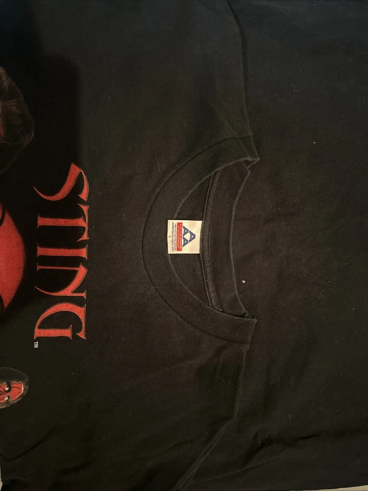 Camisa WWE WWF WCW Sting Roja Negra Wolfpack Nueva Orden Mundial De Colección Grande L Foto 3 de 3